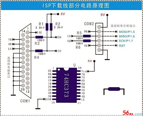 9. ISP下载线的电路